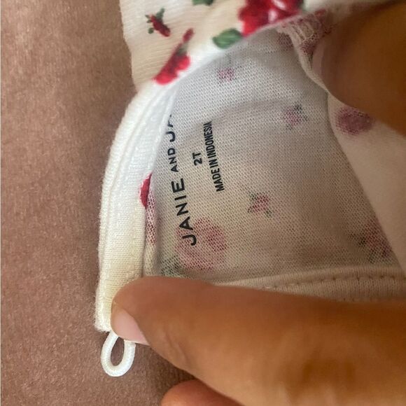 [janie & jack] BNWOT puff sleeve rose long sleeve shirt. - Picture 6 of 7